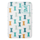 Monogram Retro Midden Eeuw Geometrisch Patroon Badmat (Voorkant Verticaal)