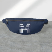 Monogram Retro Modern Navy Blauw Heuptasje