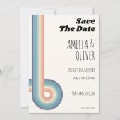 Monogram  Retro Old Style 70s Save The Date (Voorkant)