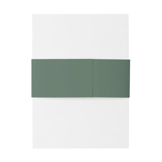 Monogram Retro Olijfgroene bruiloft Uitnodigingen Wikkel (Achterkant Voorbeeld)