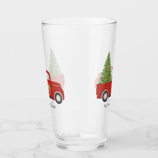 Monogram  Retro Red Truck Glas (Rechts)