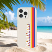 Monogram retro strepen iPhone hoesje