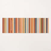 Monogram retro strepen  zonsondergang yogamat (Voorkant (horizontaal))