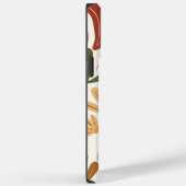 Monogram Retro Terracotta Floral Boho Case-Mate iPhone Case (Achterkant / Rechts)