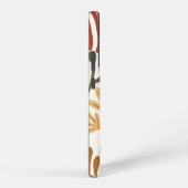 Monogram Retro Terracotta Floral Boho Samsung Galaxy Hoesje (Rechterkant)