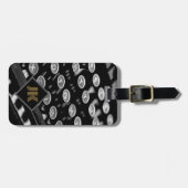 monogram retro typemachine personaliseren bagagelabel (Voorkant horizontaal)