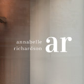 monogram Retro Typografische naamplaat Raamsticker