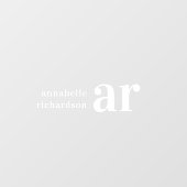 monogram Retro Typografische naamplaat Raamsticker (Vel)