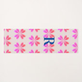 Monogram Retro ventilatorroze roze beige Yogamat (Achterkant (horizontaal))