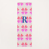 Monogram Retro ventilatorroze roze beige Yogamat (Voorkant)