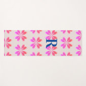 Monogram Retro ventilatorroze roze beige Yogamat (Voorkant (horizontaal))