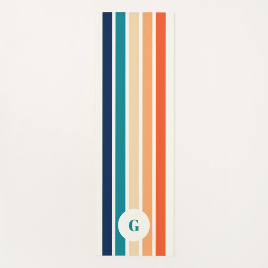 Monogram Retro  Yogamat (Voorkant)