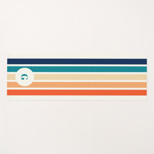 Monogram Retro  Yogamat (Voorkant (horizontaal))