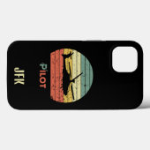 Monogram, Retro Zonsondergang, Helikoptervliegtuig Case-Mate iPhone Case (Achterkant (horizontaal))