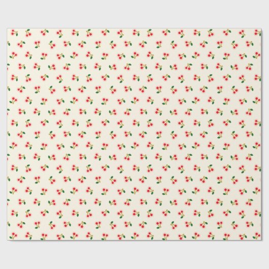 Monogram Retrogirale rode kersen Cadeaupapier (Vlak)