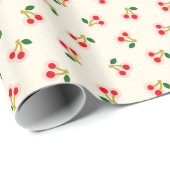 Monogram Retrogirale rode kersen Cadeaupapier (Rol Hoek)