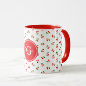 Monogram Retrogirale rode kersen Mok (Voorkant rechts)