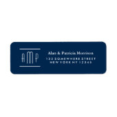Monogram Return Address Label (Voorkant)