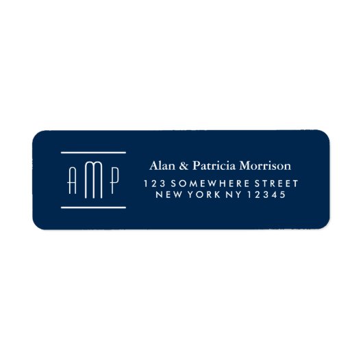 Monogram Return Address Label (Voorkant)