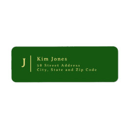 Monogram Return Address Label