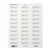 Monogram Return Address Label (Full Sheet)