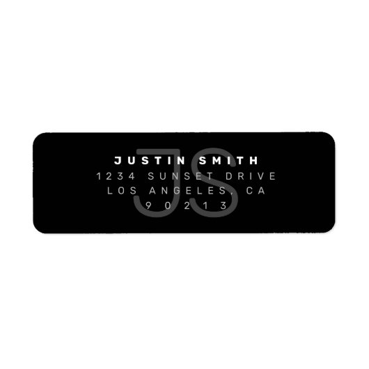 Monogram Return Address Label (Voorkant)