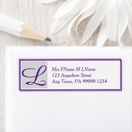 Monogram Return Address Label (Insitu)