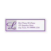 Monogram Return Address Label (Voorkant)