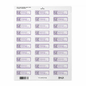 Monogram Return Address Label (Full Sheet)