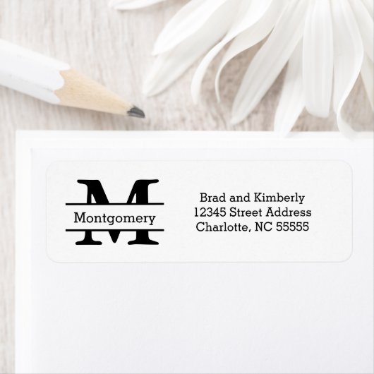 Monogram - Return Address Labels (Insitu)