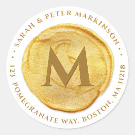 Monogram Return Address Sticker
