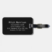 Monogram RF Black Diamond Dot Bagagelabel (Achterkant horizontaal)