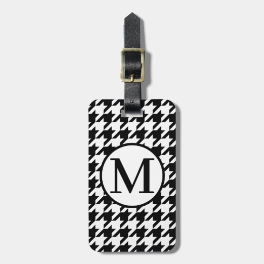 Monogram RF Black Houndstooth Bagagelabel (Voorkant verticaal)