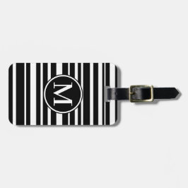 Monogram RF Black Uneven Striped Bagagelabel
