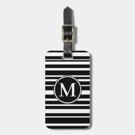Monogram RF Black Uneven Striped Bagagelabel