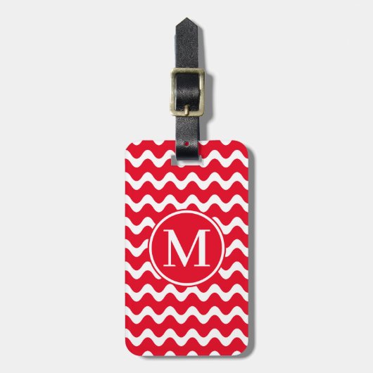 Monogram RF Rode golven Bagagelabel (Voorkant verticaal)