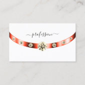 Monogram Rhinestones (witte en Roos goudgrens) Visitekaartje (Voorkant)