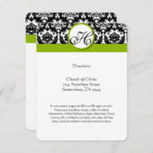 Monogram richting zwart-wit informatiekaartje (Voorkant / Achterkant)