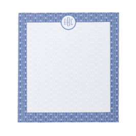 Monogram rijwielpatroon notitieblok