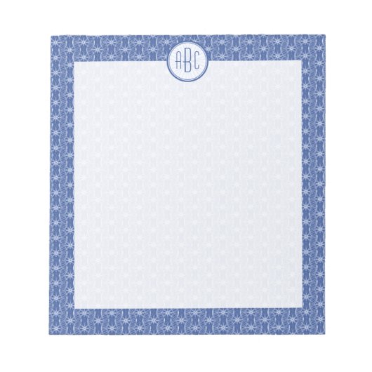 Monogram rijwielpatroon notitieblok (Voorkant)