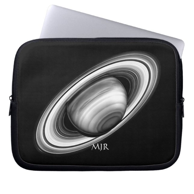 Monogram, ringen van het gas Giant Saturnus - zonn Laptop Sleeve (Voorkant)