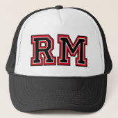 Monogram 'RM' initialen Trucker Pet (Voorkant)