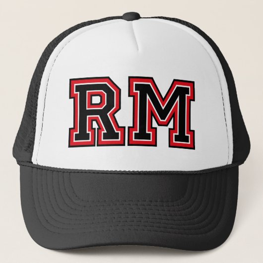 Monogram 'RM' initialen Trucker Pet (Voorkant)