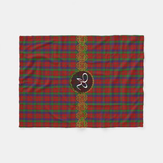 Monogram Robertson Tartan Fleece Deken (Voorkant (Horizontaal))