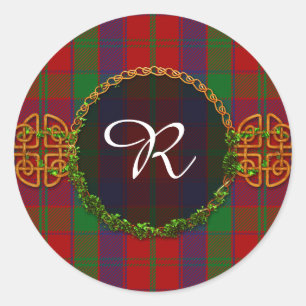 Monogram Robertson Tartan Ronde Sticker