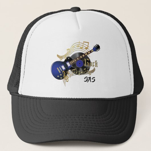 Monogram Rock Guitar - Blue Trucker Pet (Voorkant)