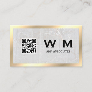 Monogram   Rock Slate   Goudgrens   QR-code Visitekaartje