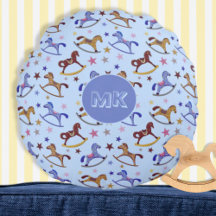 Monogram Rocking Horses en Sterren Patroon