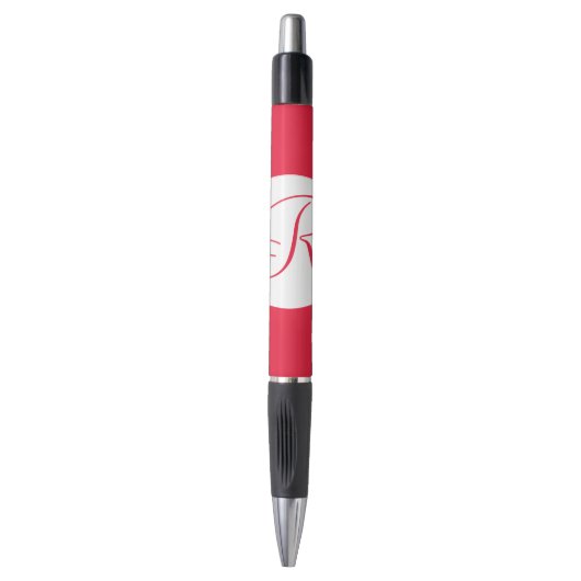 Monogram rode bloedcirkel pen (Voorkant Verticaal)