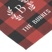 Monogram rode buffelcontrole | Farmhouse Holiday Korte Tafelloper (Hoek)